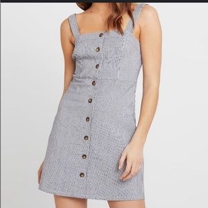 Hollister Blue and White striped button up dress